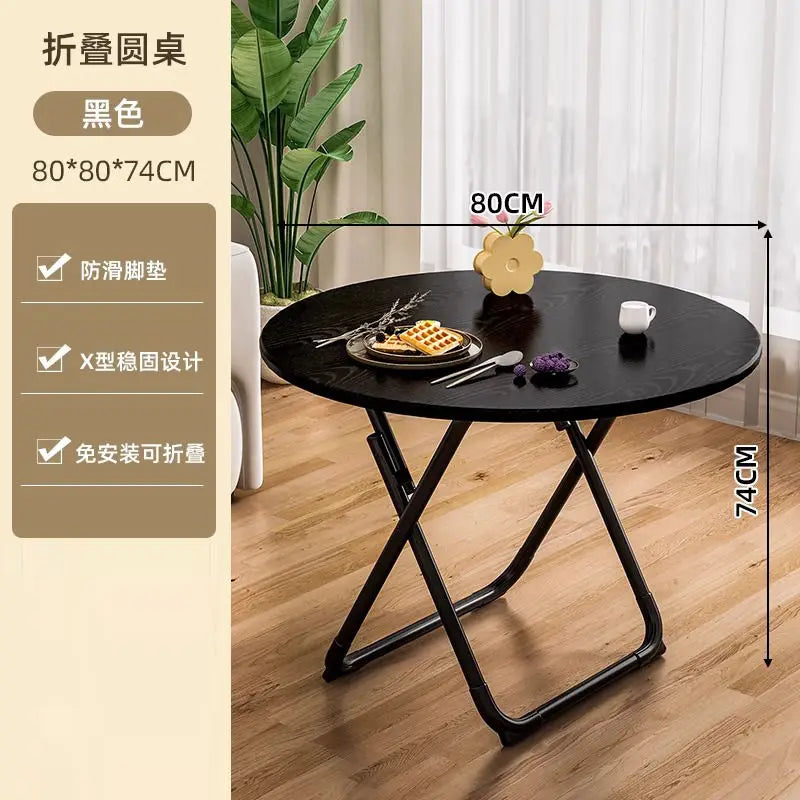 Folding Dining Table Household Small Apartment Eating Square Table Balcony Portable Dining Table Simple