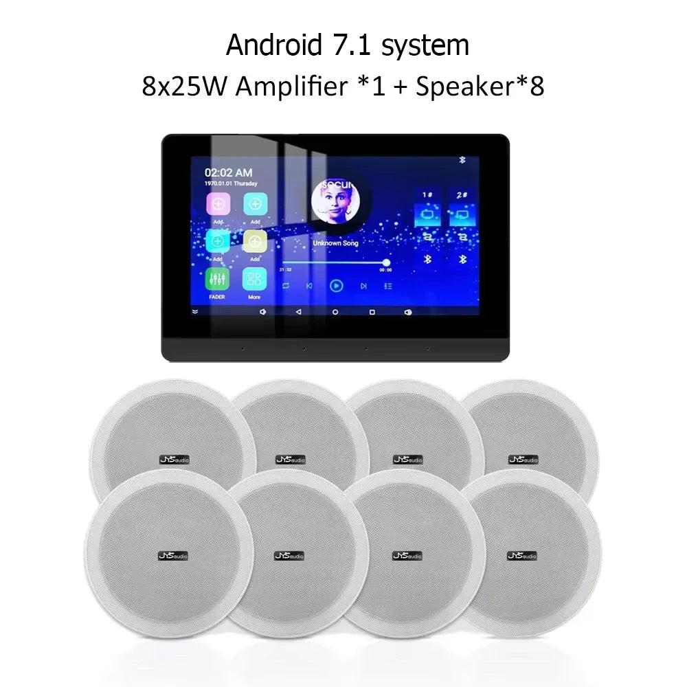 Smart Audio System Home Theater Sound Amplifier Wall Screen WiFi Bluetooth Amp Full House Speaker Setup 6INCH Ceiling Speakers