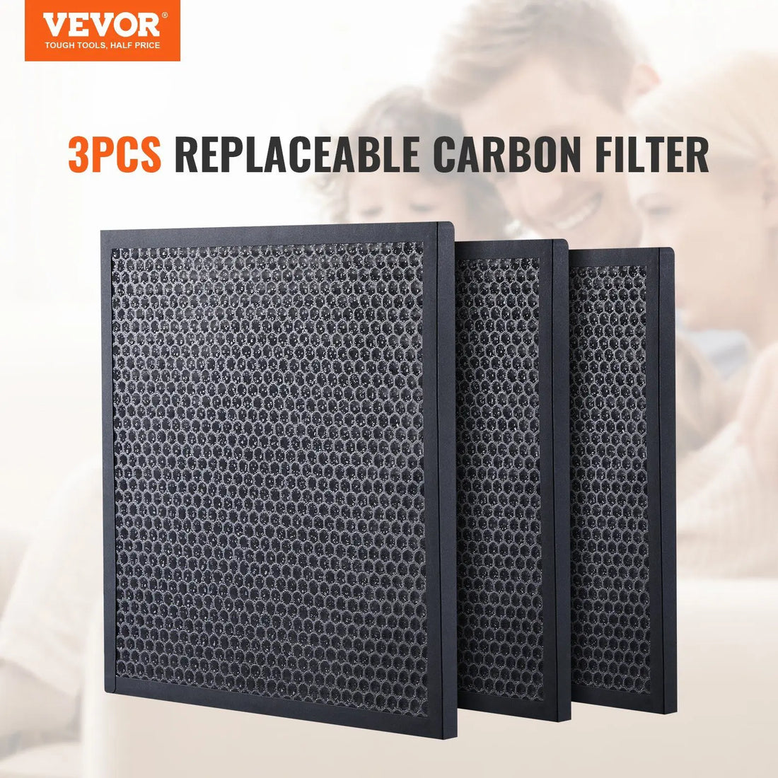 High-Efficient Stage 2 3-pack 16'' X 19'' Active Carbon Air Filters Replacement for BlueDri Scrubber Air Purifiers Water Damage