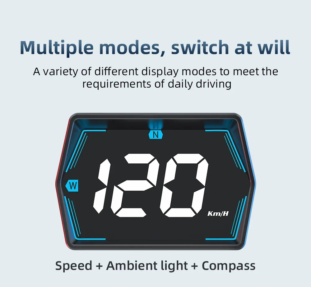G20 Car Head Up Display GPS HUD Smart Meter Auto GPS Security Overspeed Alarm Speed Compass Electronic Accessories Hud Display