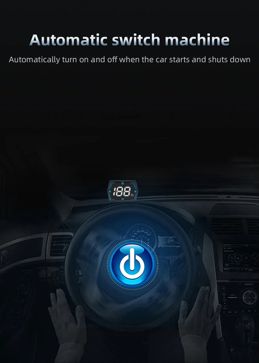 G20 Car Head Up Display GPS HUD Smart Meter Auto GPS Security Overspeed Alarm Speed Compass Electronic Accessories Hud Display