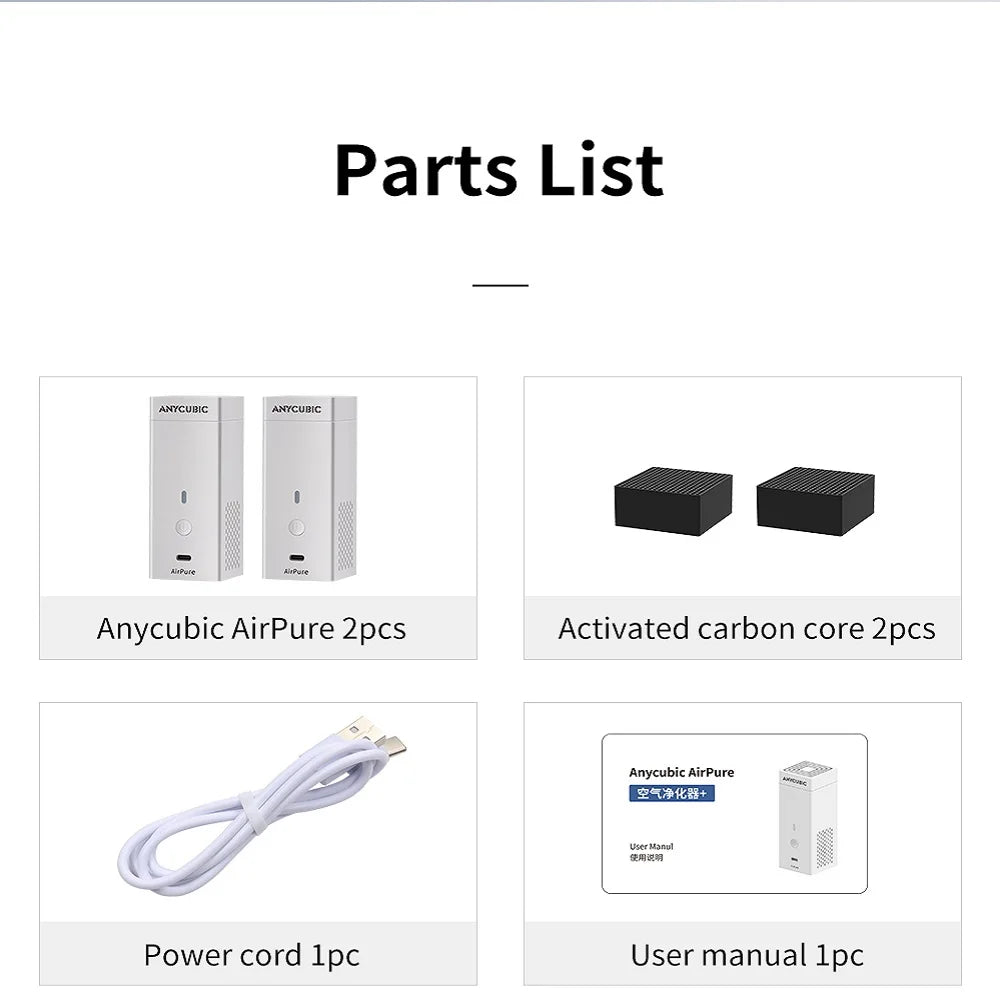 ANYCUBIC 3D Printer Parts Air Purifier 2 pcs/lot 3d Printers Accessory for Photon Series Photon LCD 3D Printers