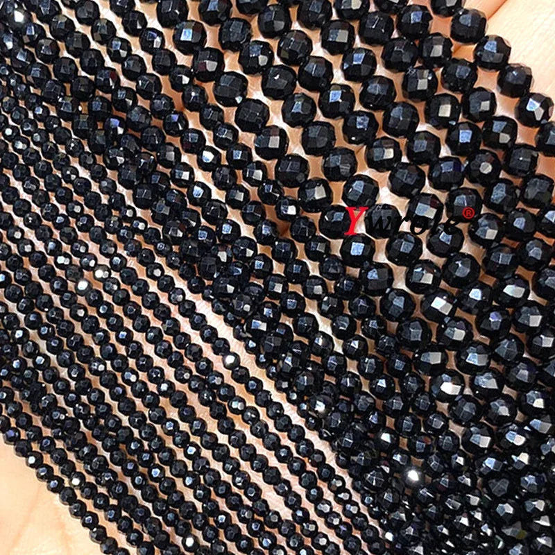 Natural Red Garnet Stone Beads 2 3 4mm Faceted Loose Round Gemstone For Jewelry Making DIY Bracelet Earrings Accessories 15''