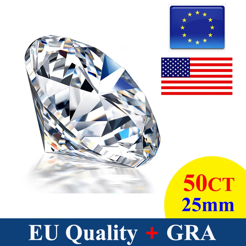 [ New EU Quality ]  1CT Small Size Moissanite Loose Stone Hand Cutting D Color 0.7mm-14mm Certified Moissanite Diamond