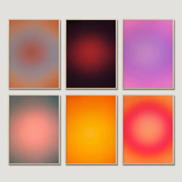 Gradient Aura Wall Art Print Affirmation Poster Gradient Artwork Canvas Painting Aesthetics Wall Art Decoration Pictures