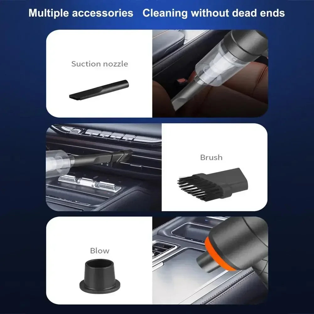 Car Wireless Vacuum Cleaner Portable Strong Suction Home Cleaning Equipment Handheld Dust Collector Mini Car Dust Blower