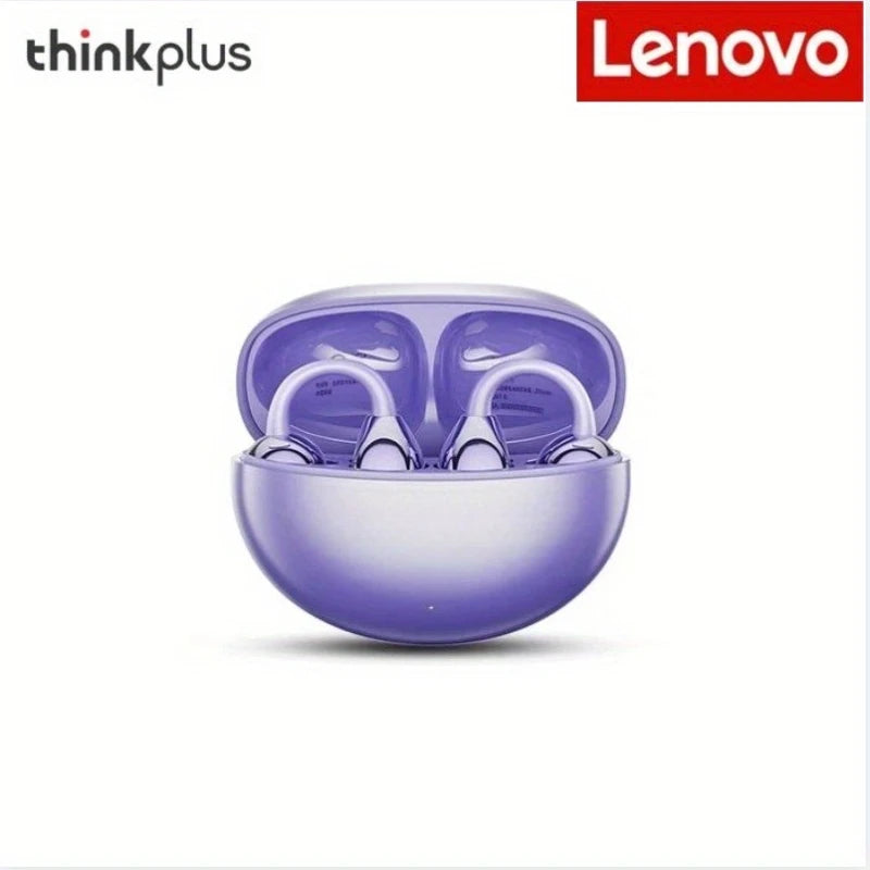 Lenovo Clip-on Wireless Bluetooth Earbuds, Type-C USB Charging, Suitable for Sports, Running, and Gaming, Open Design.