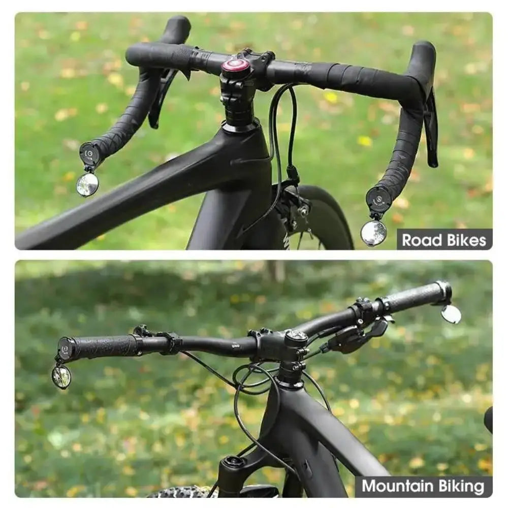 Bicycle Rearview Mirror Bike Handlebar End Mirror HD Mirrors 360° Rotate Convex MTB Road Bike Handlebar Mirrors Bike Accessories