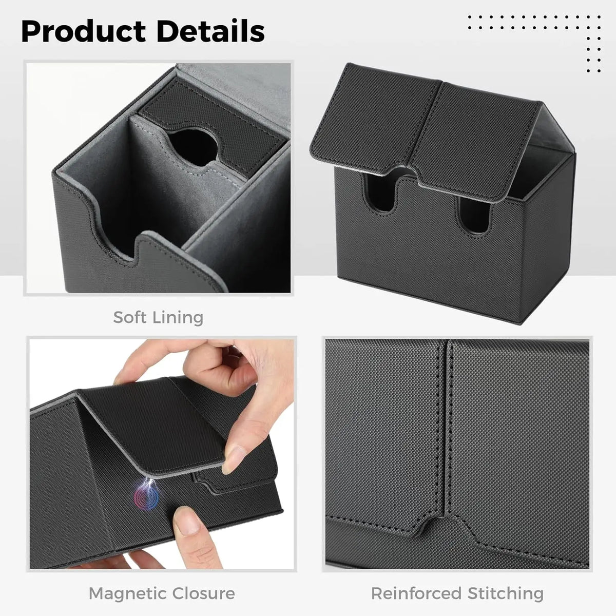 Card storage box card box big brand box solid color storage box top side installation toys games collection card for  Trading