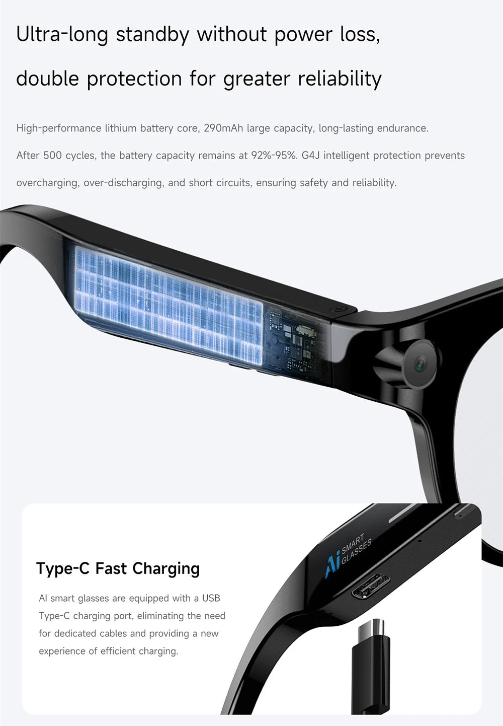 AI Smart Glasses Real-time Translation Dual Camera Bluetooth Call Sunglasses Shoot Audio Video Music Player Multifunctional Men