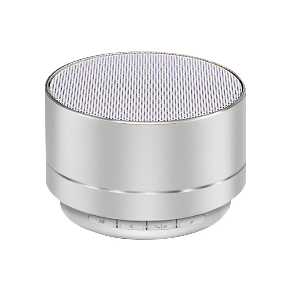 Metal Mini Speaker Bluetooth Wireless Portable Car Audio LED Light Subwoofer Portable Support TF Card USB Charging For PC Laptop