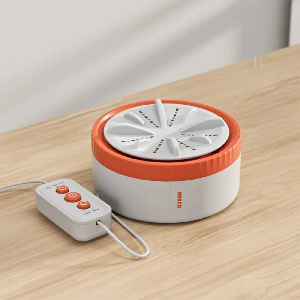 HOMEFISH Mini Washing Machine 3 Gear Timing Rotating Turbine for Underwear Socks Baby's Clothes - Compact Laundry for Travel