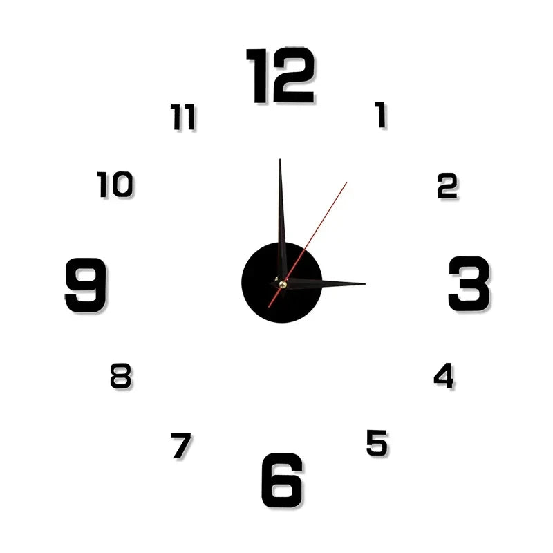 Luminous Digital Clock DIY Stereoscopic Wall Clock Silent Clock Living Room Bedroom Wall Clock Home Decorations