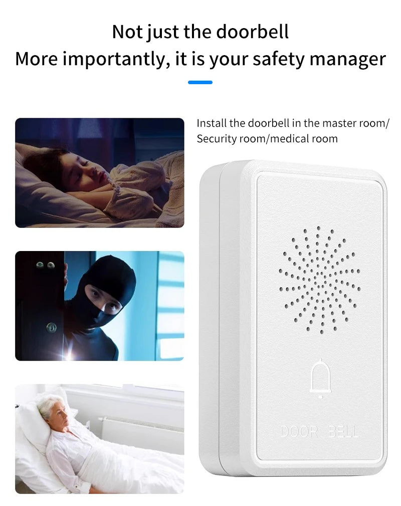 DC12V Wired Doorbell with Voice Prompt - IP54 Waterproof Access Control Intercom for Security Systems by Commercial/Residential