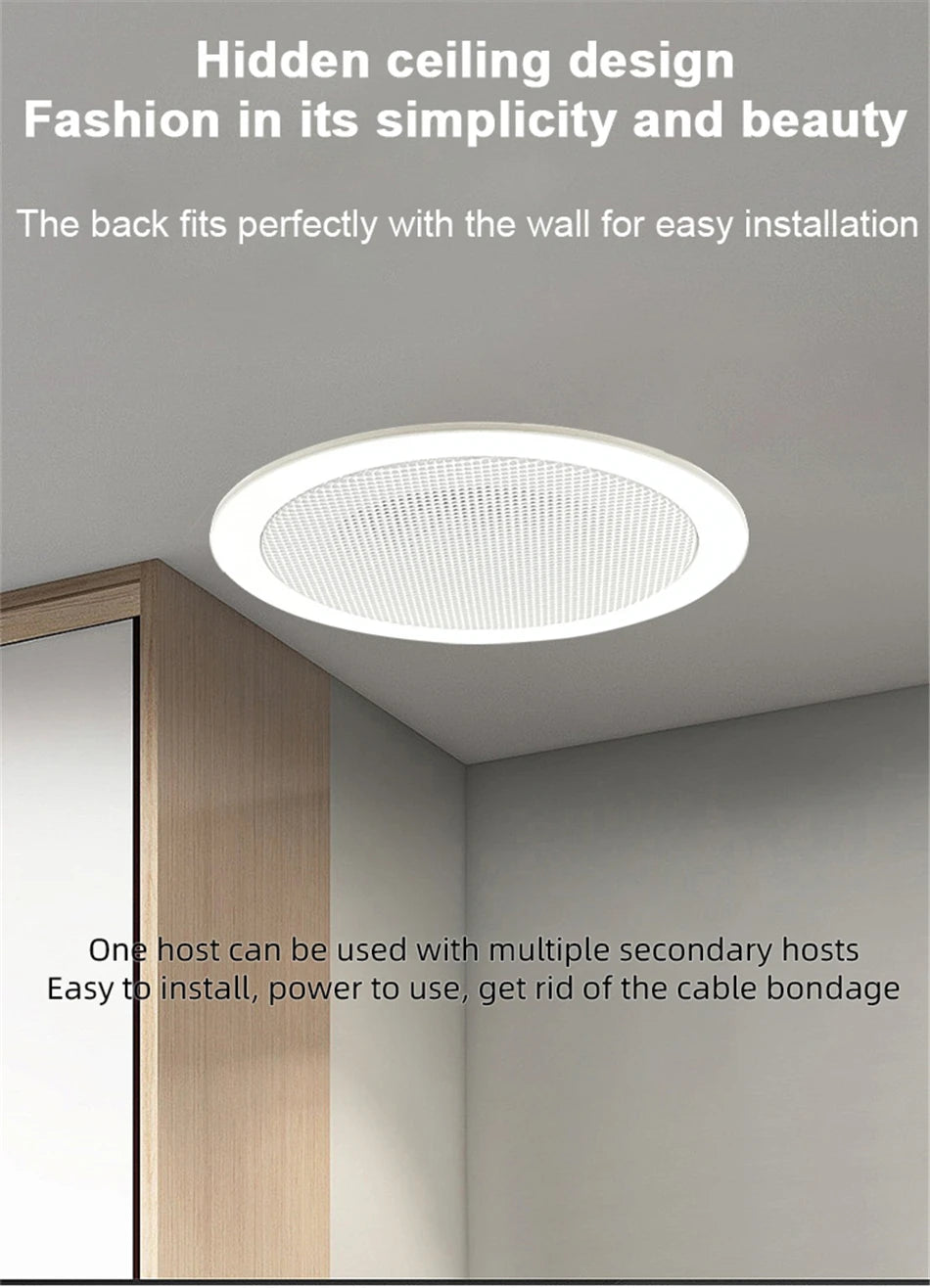 MINI Bluetooths Ceiling Speakers Stereo sound Indoor home audio Background music system For Bathroom Kitchen Living room bedroom