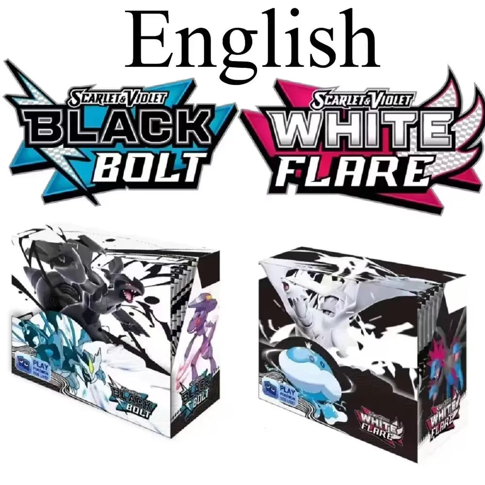 2026 Black Bolt Pokemon Trading Card Game TCG Booster Box Toys 360Pcs English Version