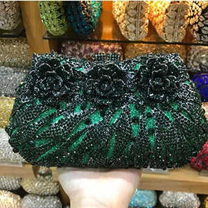 XIYUAN Women's Diamond Handbags Rhinestones Evening Bags Bridal Stones Clutch Purse Lady Clutches Bags Party Wedding Evening Bag