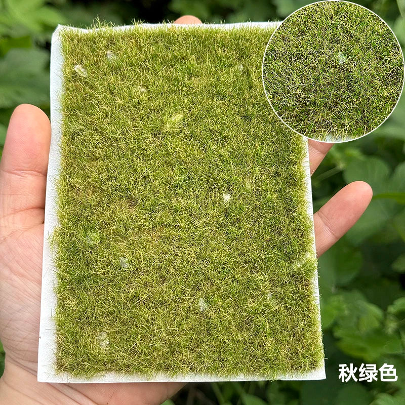 11*15cm Model Grass Turf With Stone Lawn Model Material Micro Landscape Platform Diy Material 1/64 Scale Train Railway Layout