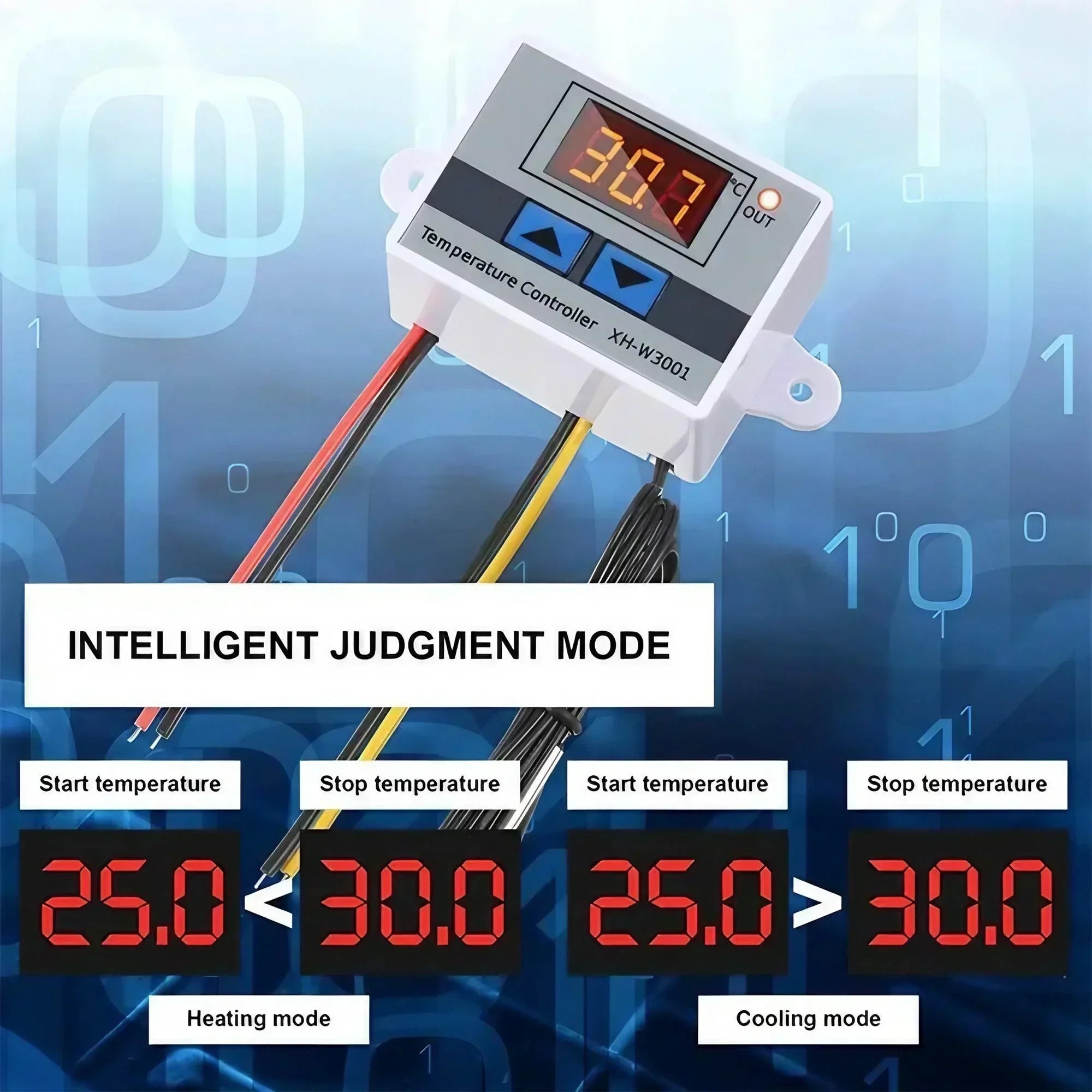 Digital Temperature Controller Thermostat Switch Thermometer 12/24/220V Microcomputer Thermoregulator Home Automation System