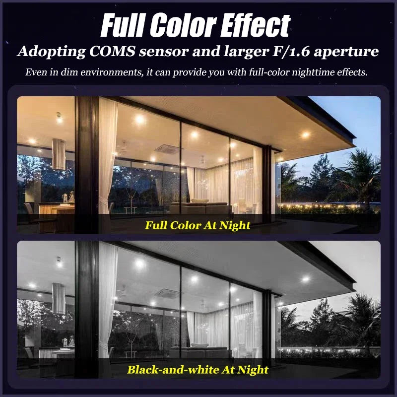4K Mini Security Camera Full Color Night Vision High Definition WiFi Monitor Waterproof Motion Detect Surveillance Smart Home