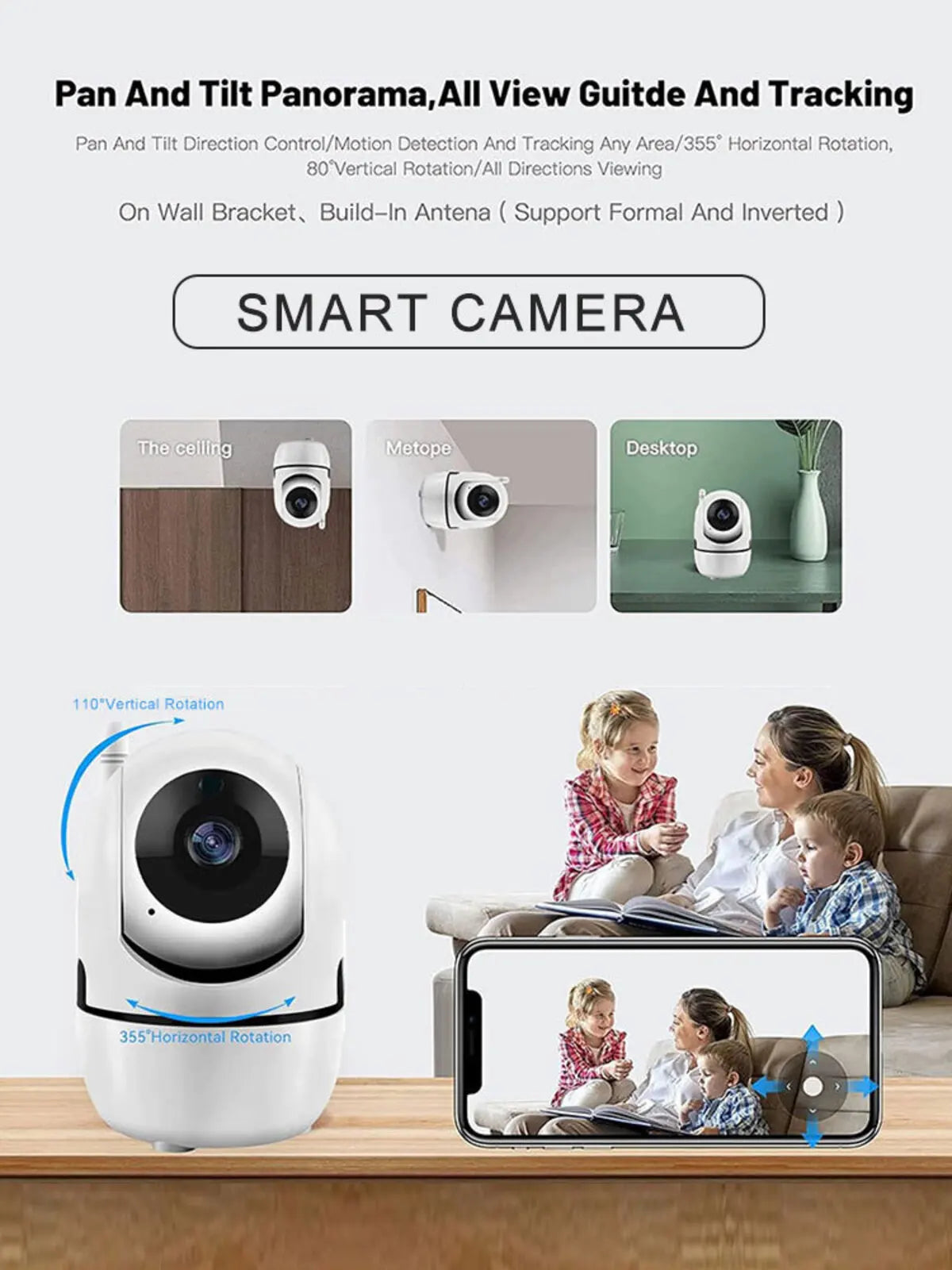 Mini Camera Smart Home Auto Tracking 1080P Wifi IP Camera Full Network Wireless CCTV Video Baby Security Camera