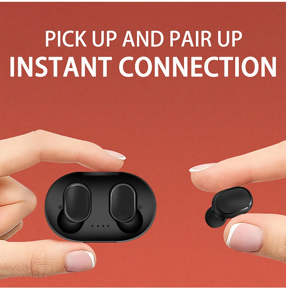 TWS Wireless Bluetooth Headphone, Stereo Headset, Sports Earbuds, Microphone with Charging Box, Smartphone