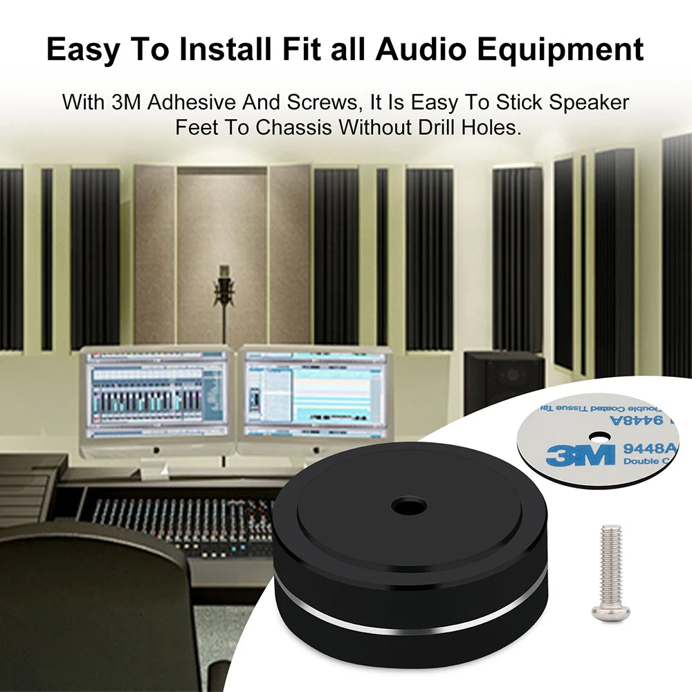 legs for speakers Speaker shoes audio equipment stand spikes amplifier supports Aluminum Feet With Non-Slip Rubber Rings