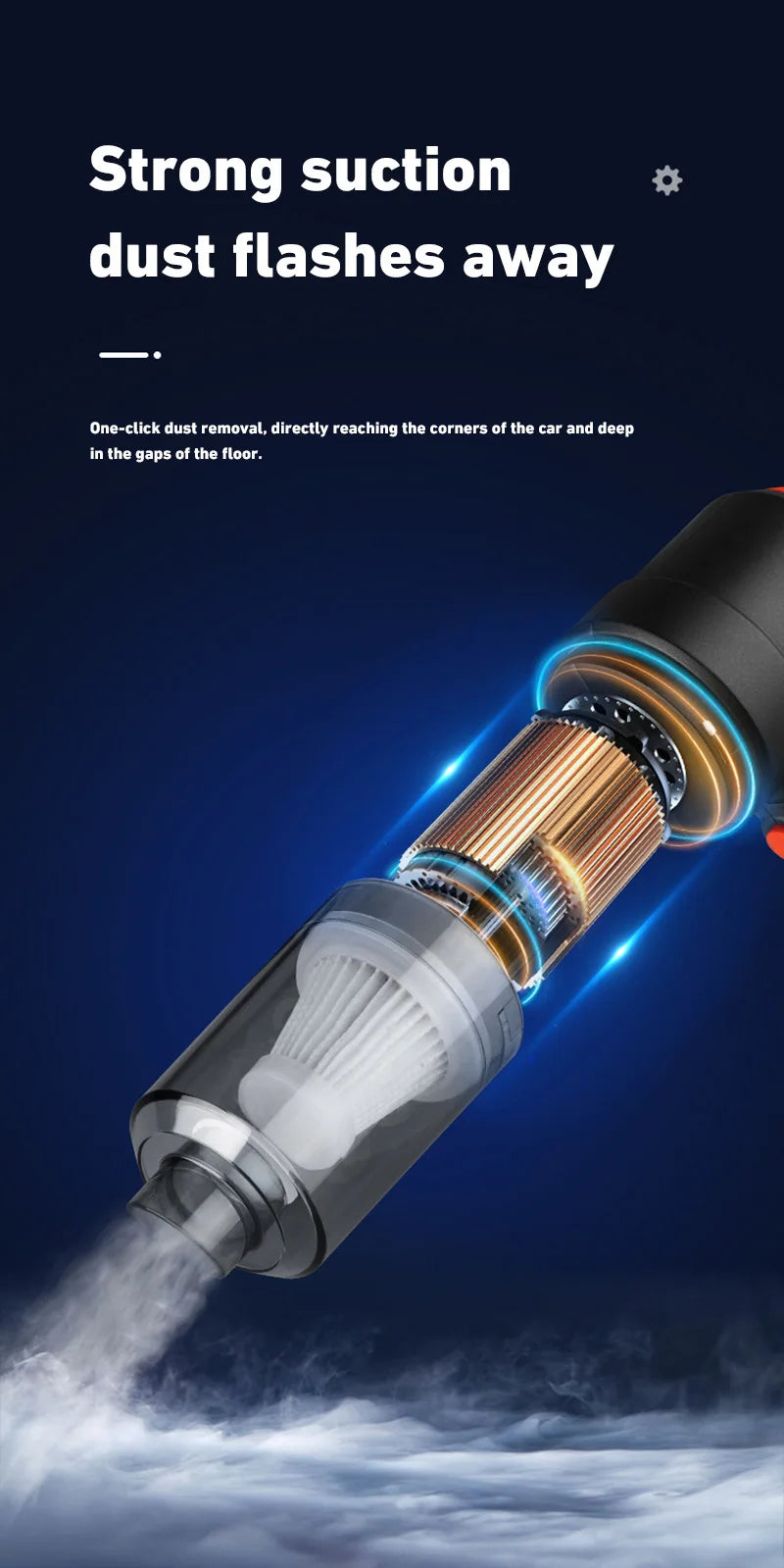 2026 Handheld Vacuum Cleaner Wireless 120W Cordless Dust Handheld Car Vacuum Cleaner Auto Vacuum High-Power For Home Office Car