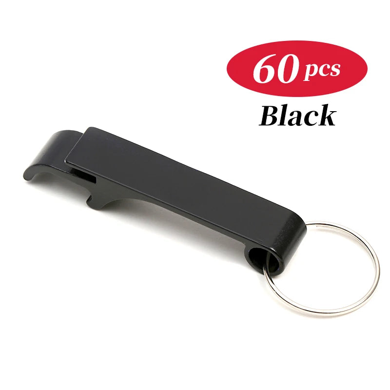 10-100PCS Custom Keychain Personalized Bottle Opener Customized Key Ring Mini Beer Can Kitchen Bar Tools Accessories Gift