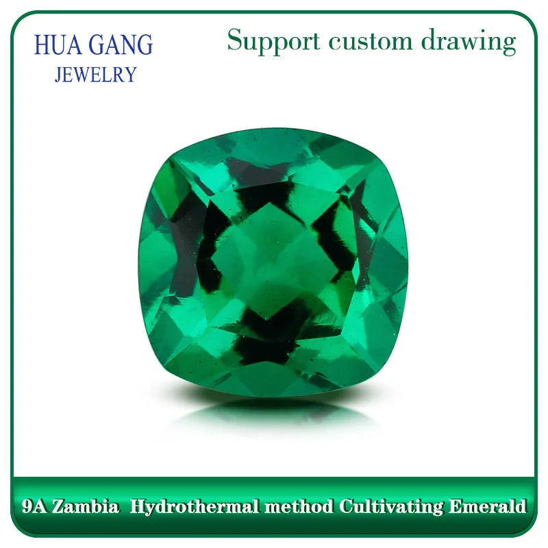 Zambian Emerald Laboratory Cultivate gemstones Round Pear Oval Heart drill including minor cracks and inclusions loose gemstone