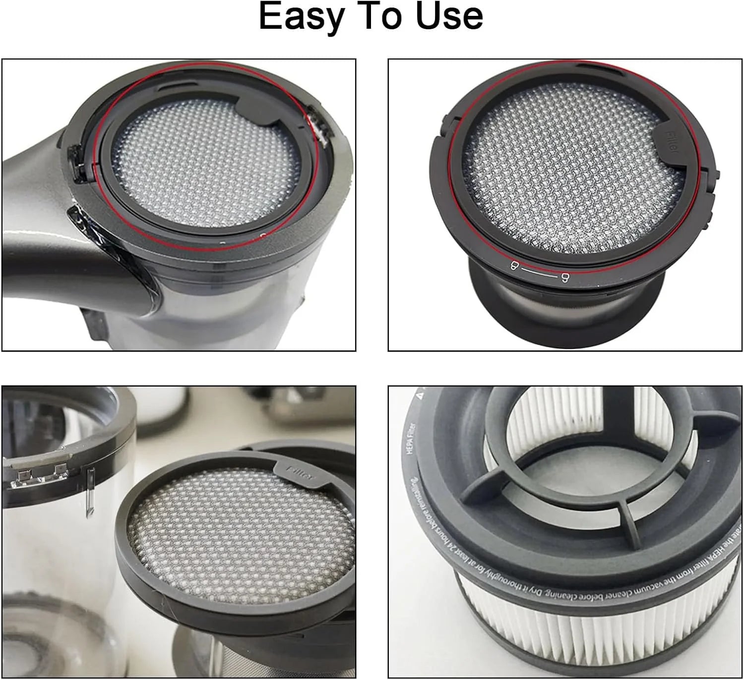 For Dreame T10 / T20 / T20 Pro / T30 / T30 Neo / R10 / R10 Pro / R20 Replacement Parts Pre Post Filter Accessories