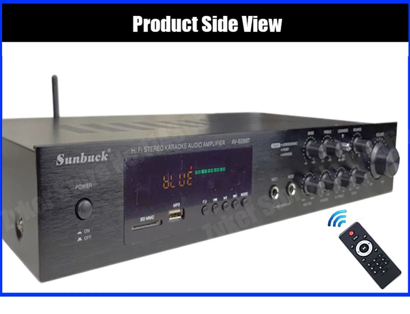 110/220V 2000W Bluetooth 5.0 Audio Power Amplifier Home Theater Amplifiers amplificador Audio Support FM USB with Remote Control