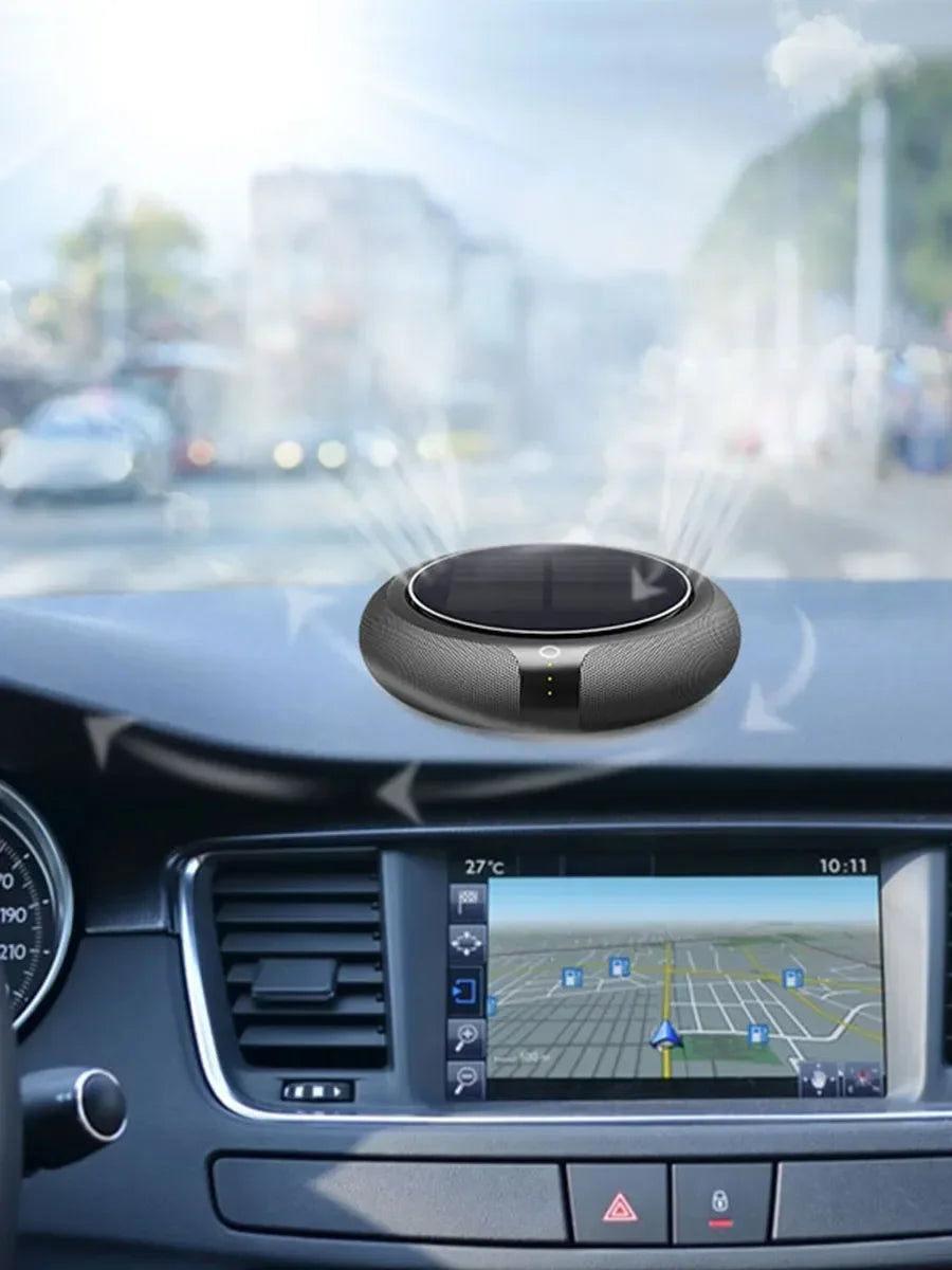 Youpin Air Purifier Solar Charging Car Ionizer HEPA Filter Ion Deodorant Car Aroma Machine Air Fresh Usb Rechargeable Home New