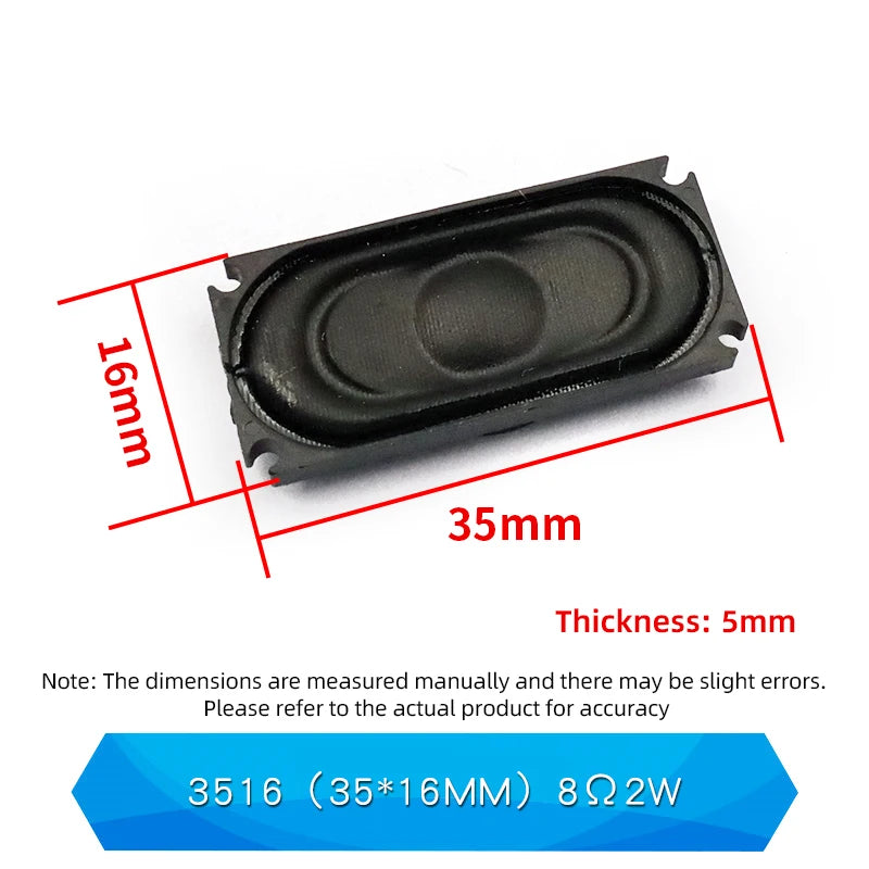 1PCS Audio Portable Speakers 8Ω 2W/3/4/5W 3370 3718 3080 Chamber Speaker  Advertising Machine Passive Speaker with 2P 2.0 Plug