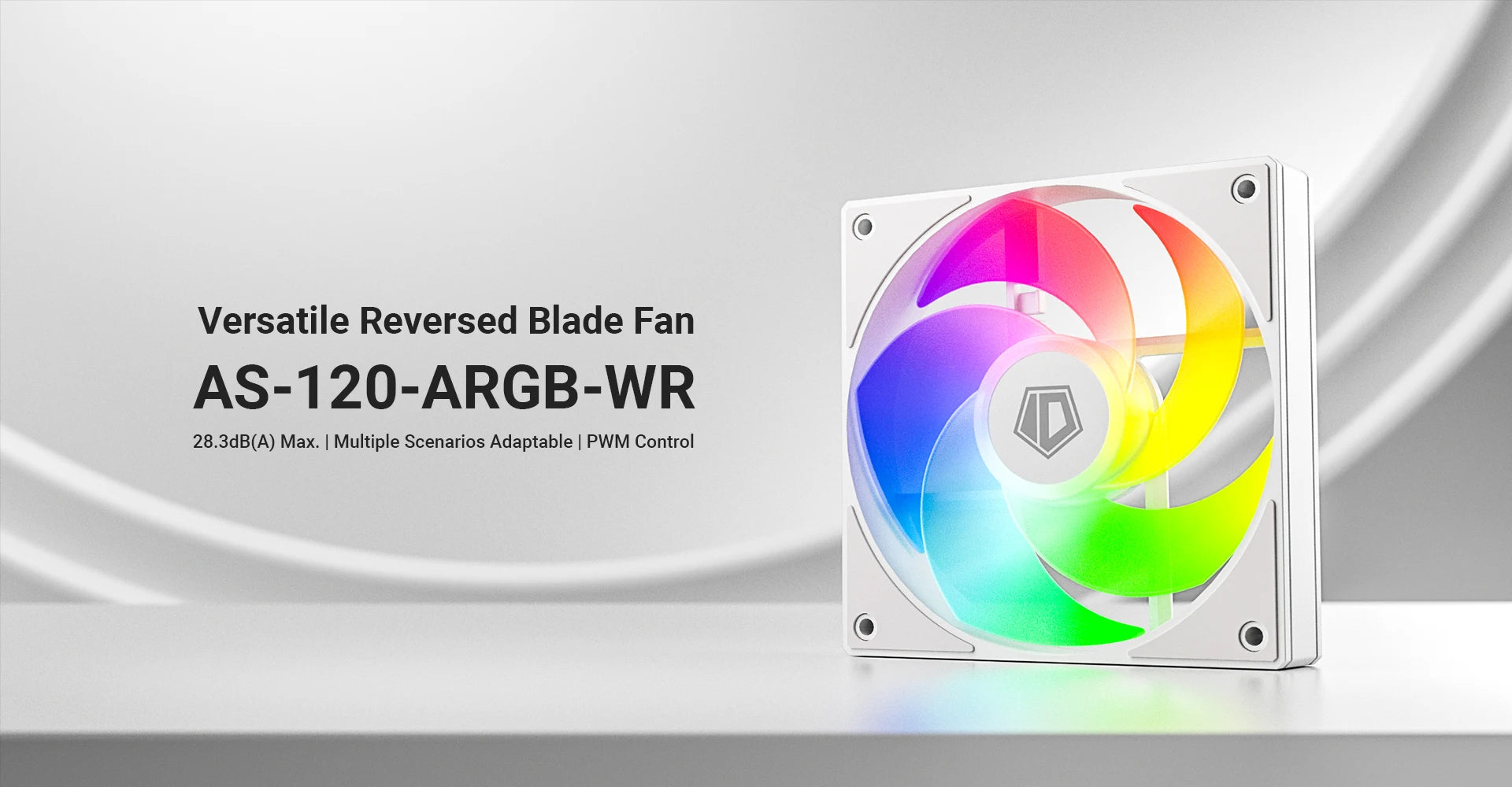 ID-COOLING AS-120-K 120mm High Performance Computer Cooling Fans,Fan Speeds：300- 2000 RPM,Hydraulic Bearing Quiet Long lifespan