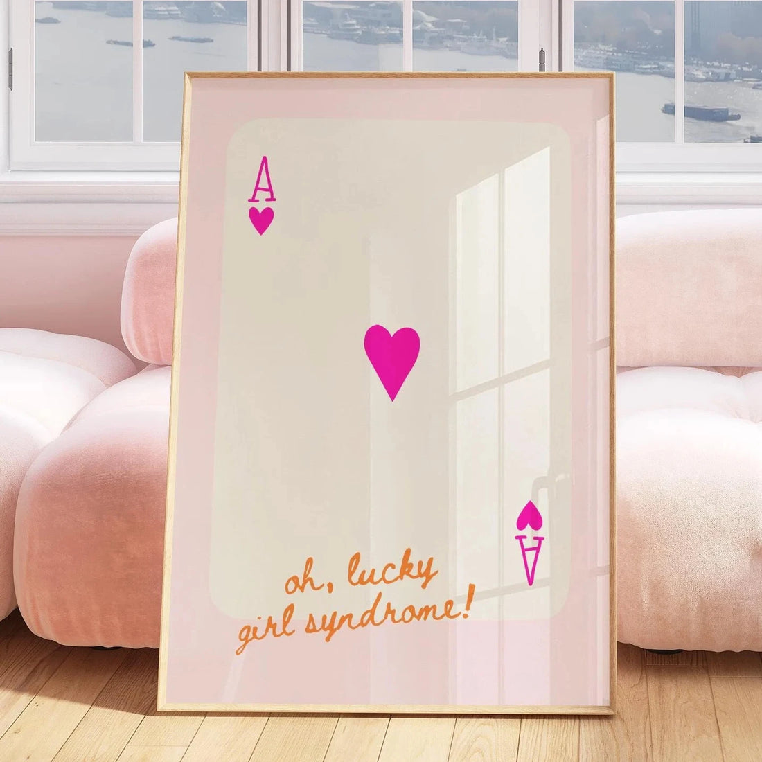 Queen of Hearts Wall Art Print Colorful Playing Card Maximalist Card Decor Dopamine Queen Illustration Bar Cafe Decor Wall Decor