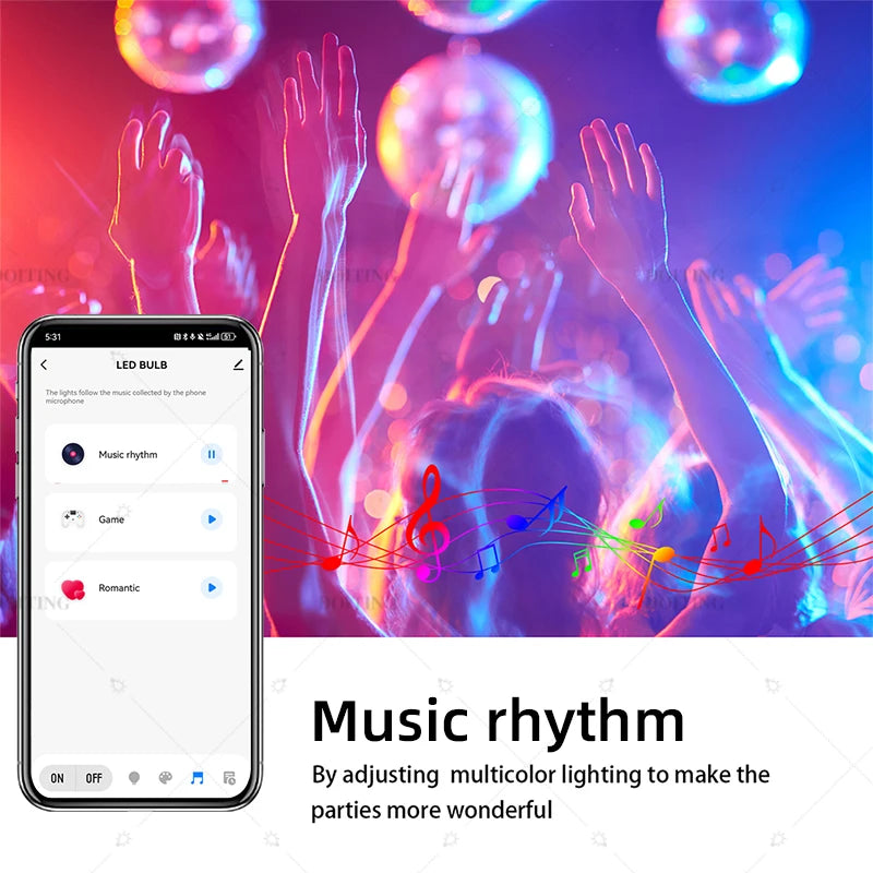 Tuya Smart Life APP Wifi Led Light Bulb AC110V 220V  A19 A21 E27 RGBCW Lamps Works With Alexa Google Home Voice Control