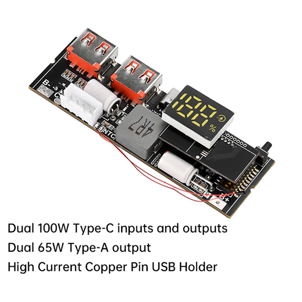 3S 4S 5S 65W 100W Power Bank Dual Type-C Bidirectional Super-Fast Charging Module Power Bank Circuit Board