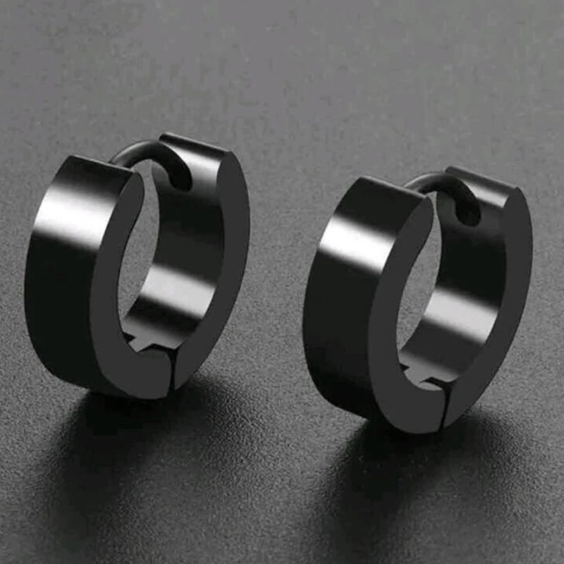 1 /11 Pairs Punk Stainless Steel Stud Earrings Black Earrings Set For Men Women Vintage Hip Hop Piercing Ear Jewelry Accessories