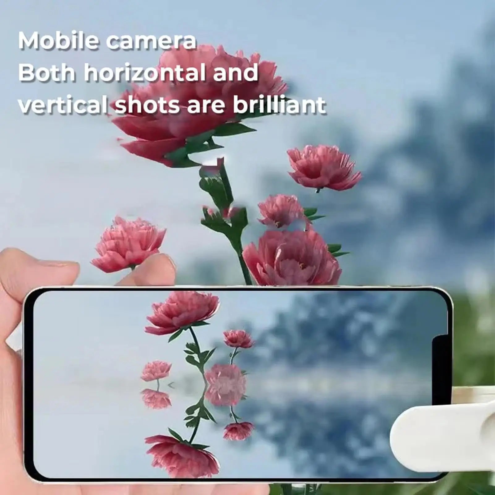 Mirror Reflection for Phone Camera Glass Mirror Clip Set for Phone Camera Creative Photo Tools Adjustable for Vlogger