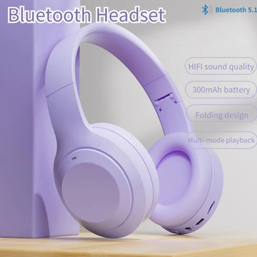 Wireless Headphones Bluetooth 5.1 Over Ear HIFI Stereo Headsets True Active Noise Cancelling Tf Card Support Type-c HD Mic Gifts