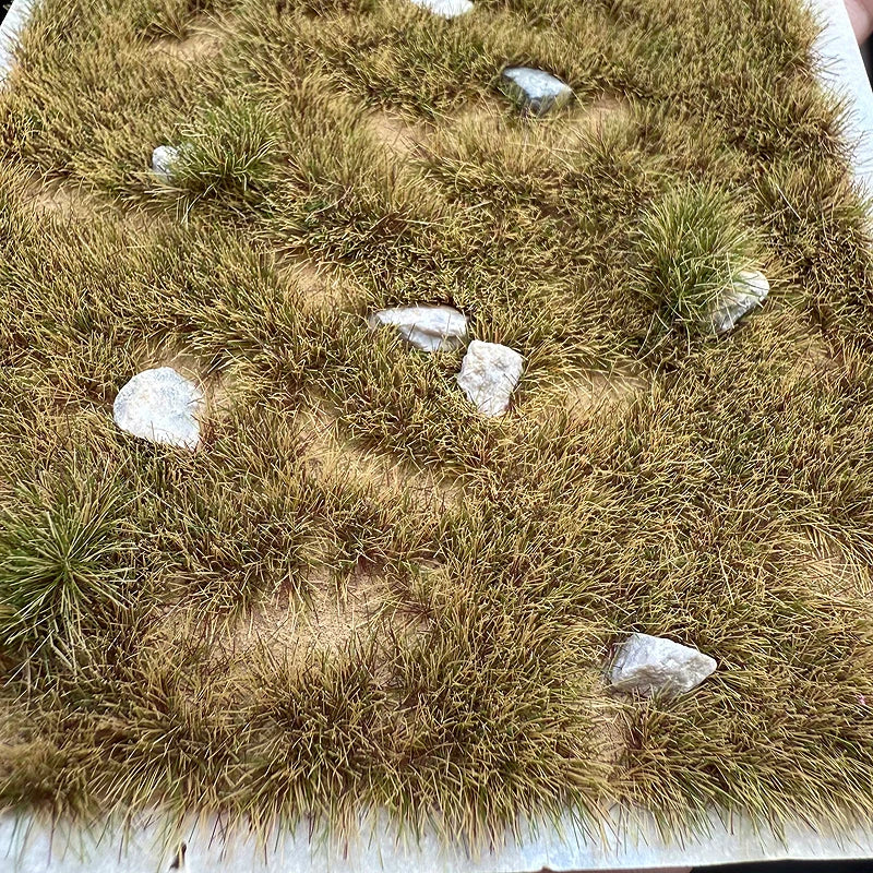 11*15cm Model Grass Turf With Stone Lawn Model Material Micro Landscape Platform Diy Material 1/64 Scale Train Railway Layout