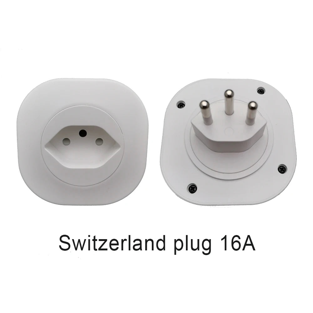 16A Switzerland Plug Smart Wifi SW Socket Wireless Smart Life Tuya APP Remote control Time Control 3500w Works With Alexa