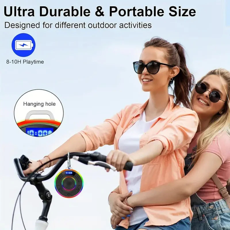 Wireless Bluetooth S3 Speaker IPX7 Waterproof LED Light Strong bass Bluetooth speaker Type-C S3 IPX7 Waterproof 1100mAh with Mic