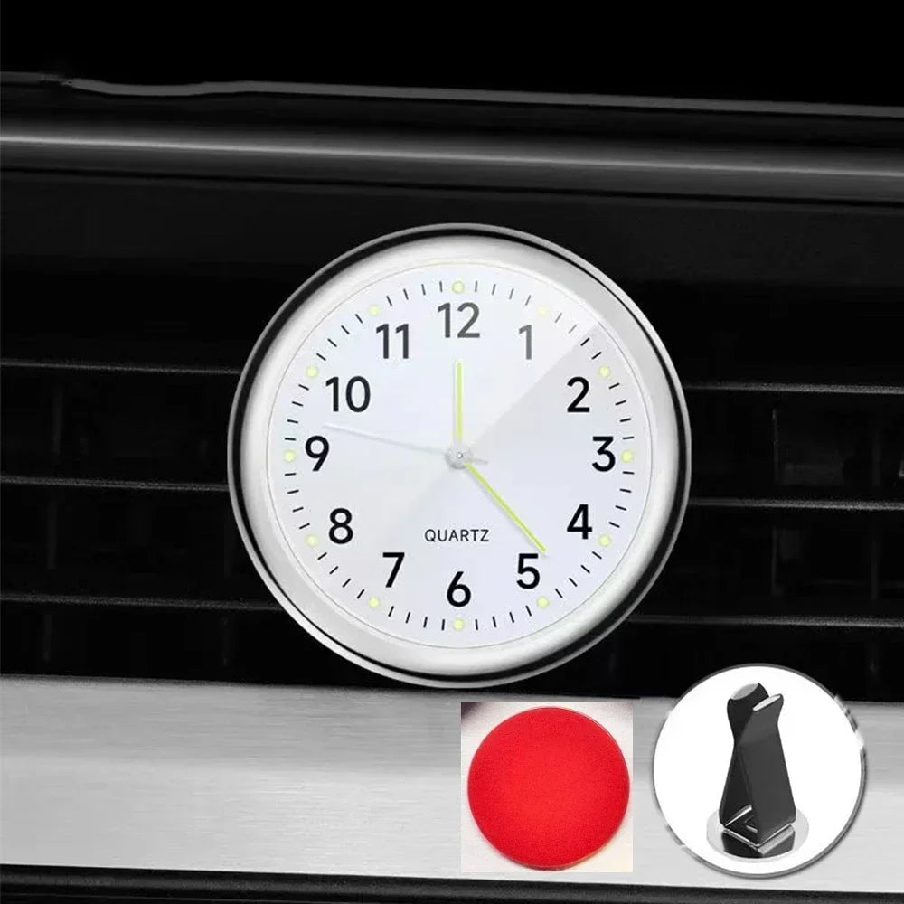 Car Clock Luminous Automobiles Internal Stick-On Mini Digital Watch Mechanics Quartz Clocks Auto Ornament Car Accessories Gifts