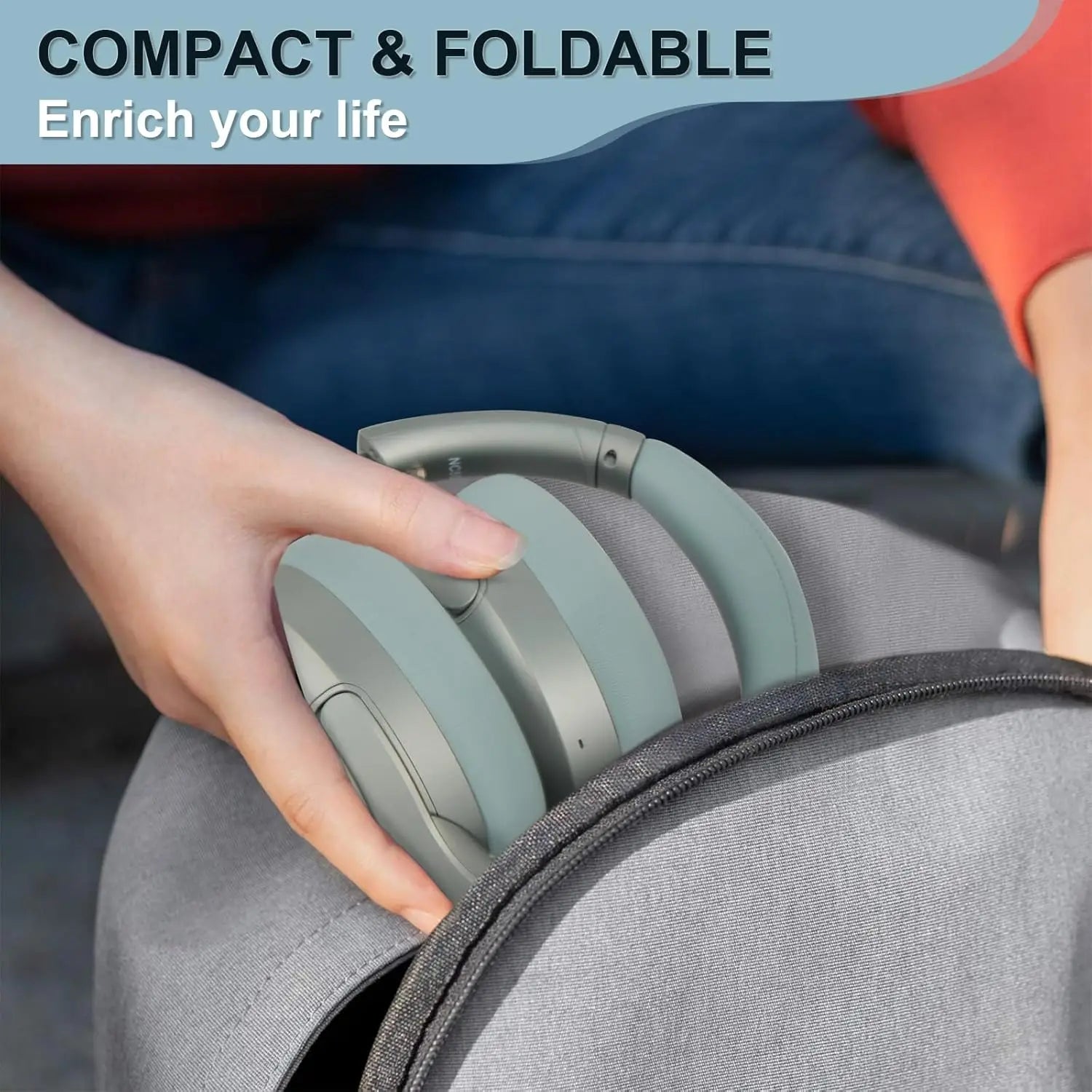 Hybrid Active Noise Cancelling Headphones, Wireless Over Ear Bluetooth Headsets ANC,APP Custom EQ,Deep Bass, Comfort Ear Cups
