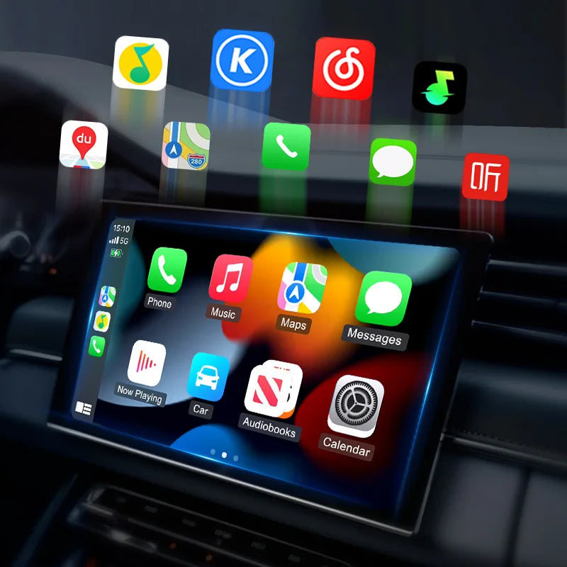 2- in-1  Wireless Android Auto Adapter Wireless CarPlay Dongle Car Intelligent Systems AI Smart Box For Car Wired CarPlay