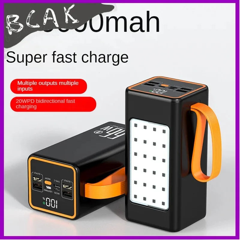 500000mah 100000mah 200000mah 300000mah Upgraded Version Super power bank fast charge with LED Super Large Capacity