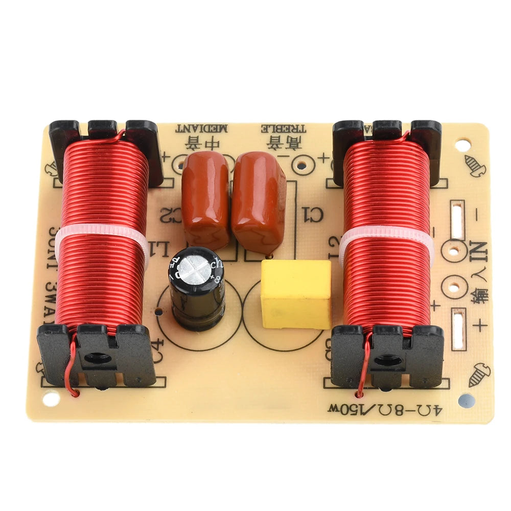 3 Way 150W Hi-Fi Audio Speaker Crossover Treble Midrange Bass Independent Crossover Home Speakers Filter Frequency Divider