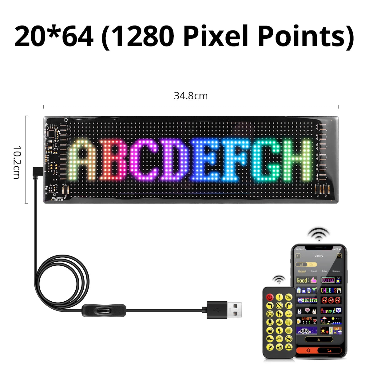 NEW Style Smart Matrix Pixel LED Display Panel Flexible Advertising Sign Screen With Bluetooth APP Control Customize Animation